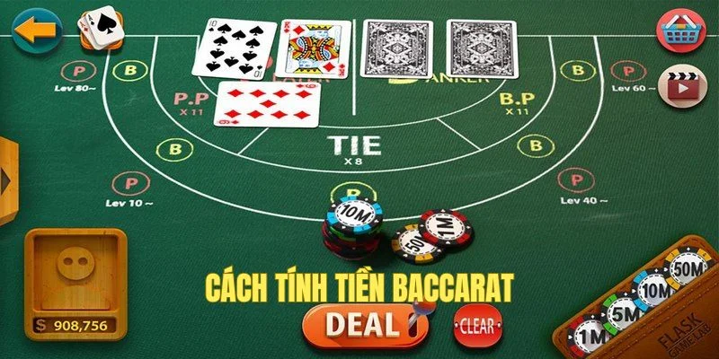 Cách thức tính tiền trong luật chơi Baccarat